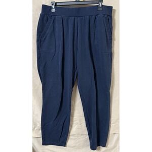 CJ Banks Pants Womens 1X Blue Pull On Comfort Waist Mature Pockets‎